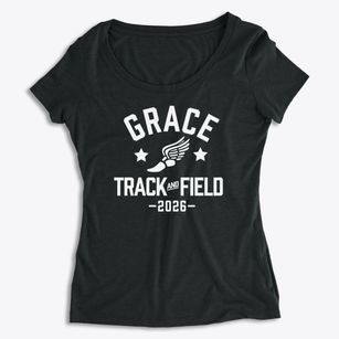 Grace Christian School Track and Field Women's Premium Scoop Neck