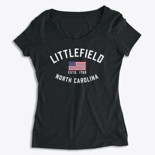 Littlefield North Carolina Patriot Women's Premium Scoop Neck