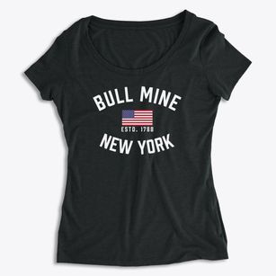 Bull Mine New York Patriot Women's Premium Scoop Neck