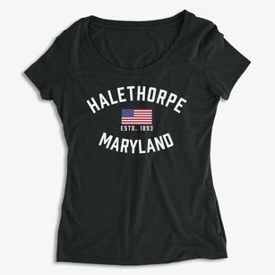 Halethorpe Maryland Patriot Women's Premium Scoop Neck