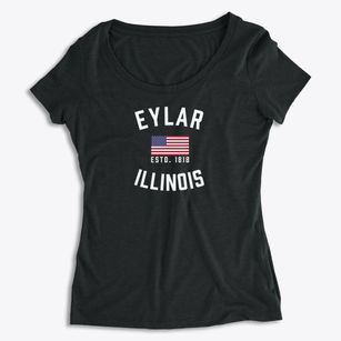 Eylar Illinois Patriot Women's Premium Scoop Neck