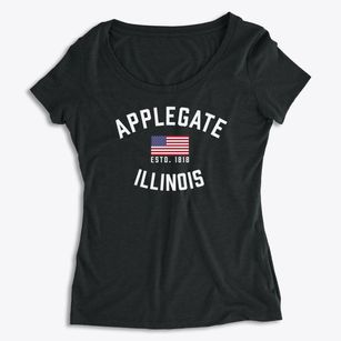 Applegate Illinois Patriot Women's Premium Scoop Neck