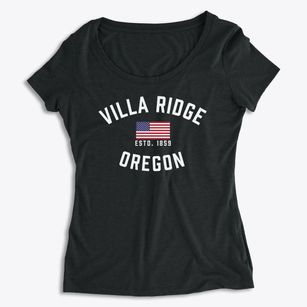 Villa Ridge Oregon Patriot Women's Premium Scoop Neck