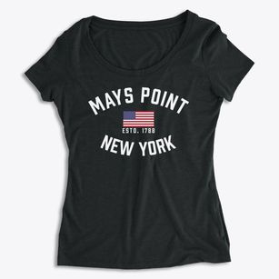 Mays Point New York Patriot Women's Premium Scoop Neck