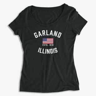 Garland Illinois Patriot Women's Premium Scoop Neck