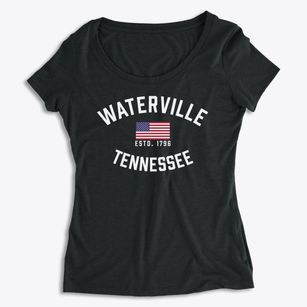 Waterville Tennessee Patriot Women's Premium Scoop Neck