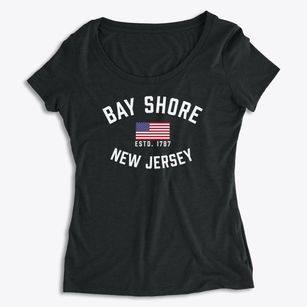 Bay Shore New Jersey Patriot Women's Premium Scoop Neck