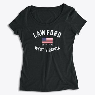Lawford West Virginia Patriot Women's Premium Scoop Neck