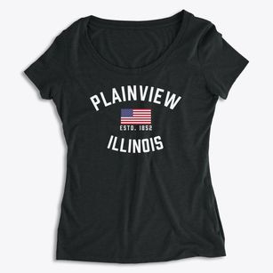 Plainview Illinois Patriot Women's Premium Scoop Neck