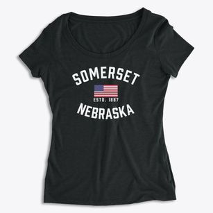Somerset Nebraska Patriot Women's Premium Scoop Neck