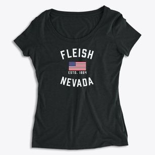 Fleish Nevada Patriot Women's Premium Scoop Neck