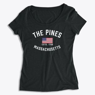 The Pines Massachusetts Patriot Women's Premium Scoop Neck