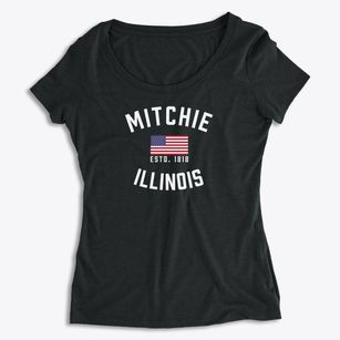 Mitchie Illinois Patriot Women's Premium Scoop Neck