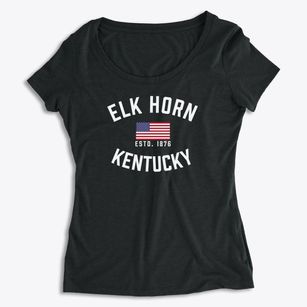 Elk Horn Kentucky Patriot Women's Premium Scoop Neck