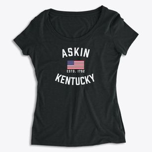 Askin Kentucky Patriot Women's Premium Scoop Neck