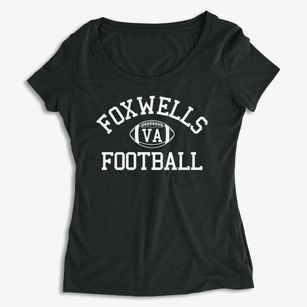 Foxwells Virginia Football Women's Premium Scoop Neck