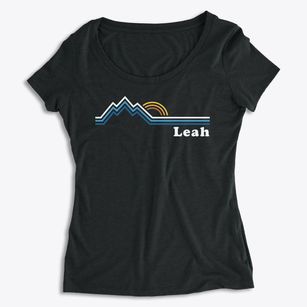 Leah Georgia Mountain View Women's Premium Scoop Neck