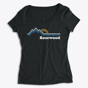 Rosewood Minnesota Mountain View Women's Premium Scoop Neck
