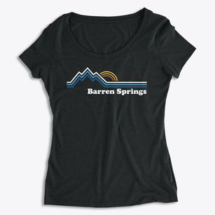 Barren Springs Virginia Mountain View Women's Premium Scoop Neck