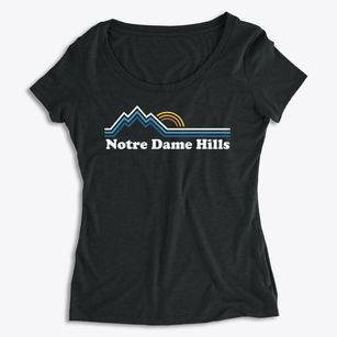 Notre Dame Hills Pennsylvania Mountain View Women's Premium Scoop Neck