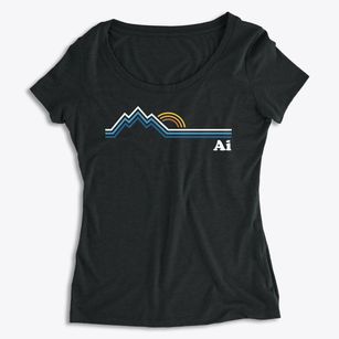 Ai Georgia Mountain View Women's Premium Scoop Neck