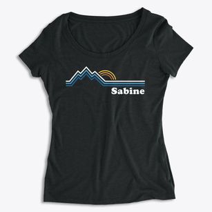 Sabine West Virginia Mountain View Women's Premium Scoop Neck
