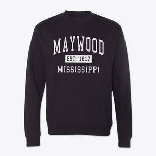 Maywood Mississippi Classic Established Crewneck Sweatshirt