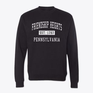 Friendship Heights Pennsylvania Classic Established Crewneck Sweatshirt