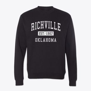 Richville Oklahoma Classic Established Crewneck Sweatshirt