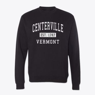 Centerville Vermont Classic Established Crewneck Sweatshirt