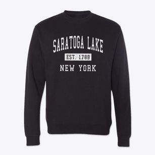 Saratoga Lake New York Classic Established Crewneck Sweatshirt