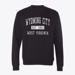 Wyoming City West Virginia Classic Established Crewneck Sweatshirt