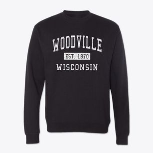 Woodville Wisconsin Classic Established Crewneck Sweatshirt