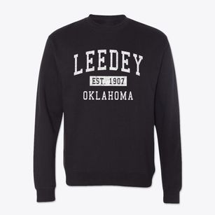Leedey Oklahoma Classic Established Crewneck Sweatshirt
