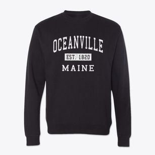 Oceanville Maine Classic Established Crewneck Sweatshirt