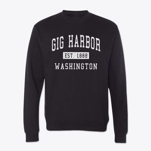 Gig Harbor Washington Classic Established Crewneck Sweatshirt