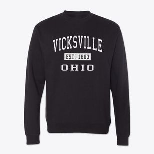 Vicksville Ohio Classic Established Crewneck Sweatshirt