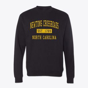 Newtons Crossroads North Carolina Classic Established Crewneck Sweatshirt
