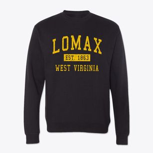 Lomax West Virginia Classic Established Crewneck Sweatshirt