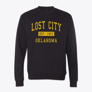Lost City Oklahoma Classic Established Crewneck Sweatshirt