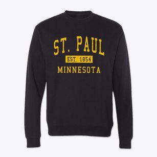 St. Paul Minnesota Classic Established Crewneck Sweatshirt