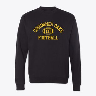 Cosumnes Oaks High School Classic Football Crewneck Sweatshirt
