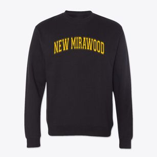 New Mirawood School & Child Care Center Varsity Arch Crewneck Sweatshirt