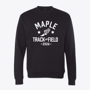 Maple High School Track and Field Crewneck Sweatshirt
