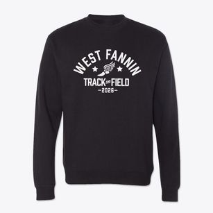 West Fannin Elementary School Track and Field Crewneck Sweatshirt
