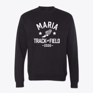 Maria Montessori School Track and Field Crewneck Sweatshirt