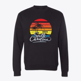 Scotia South Carolina Palm Tree Sunset Crewneck Sweatshirt