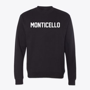 Monticello Utah Classic Block Crewneck Sweatshirt