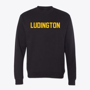 Ludington Michigan Classic Block Crewneck Sweatshirt