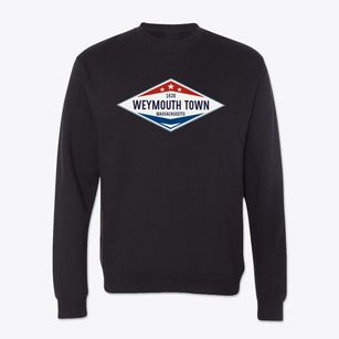 Weymouth Town Massachusetts Diamond Star Crewneck Sweatshirt
